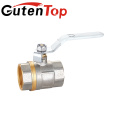 Guten top low Price PN-40 full port female brass ball valves with long level SS handle